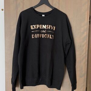 Tultex Black Sweatshirt with Gold Lettering NWOT